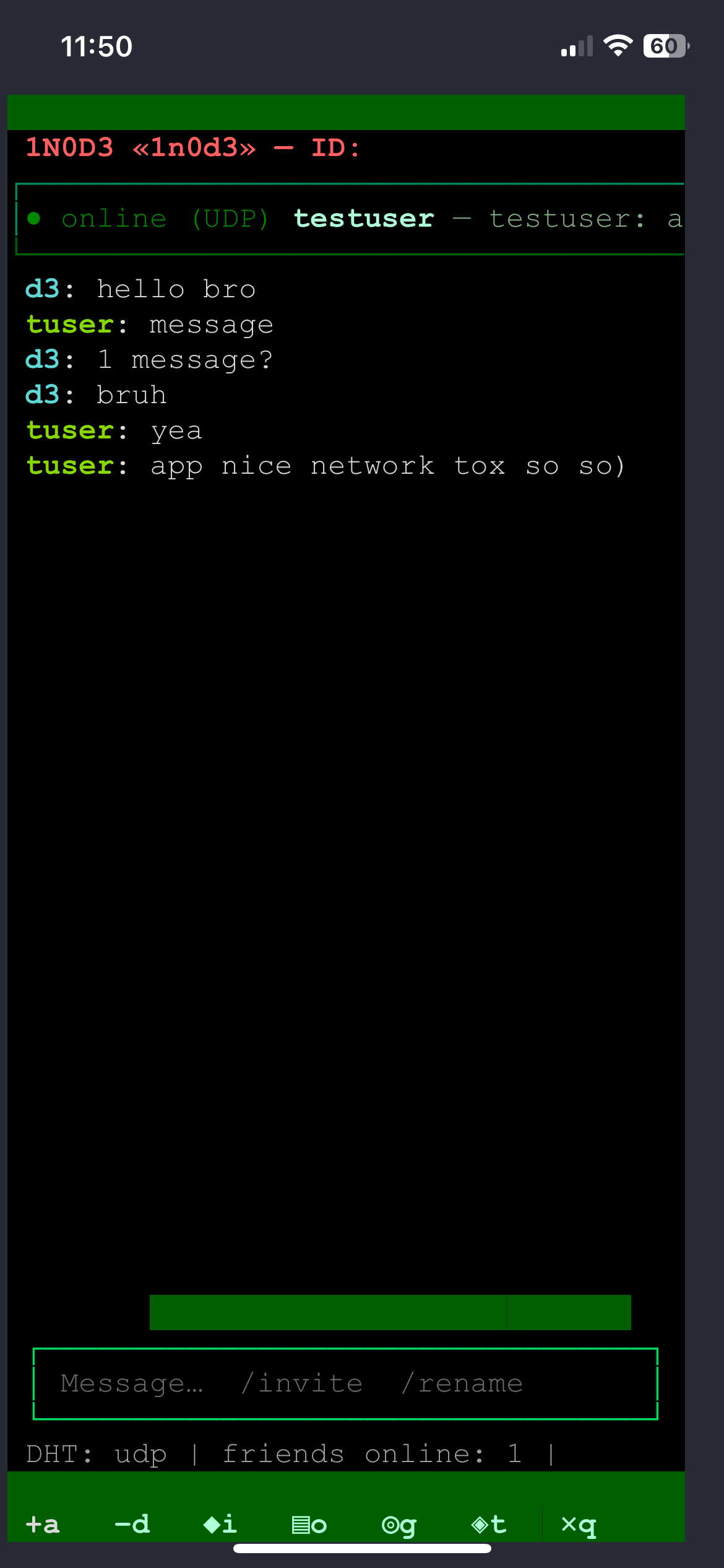 TOXTUI — interface 2